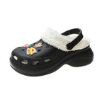 Women's Slippers Summer New Thick Soles Fashion Leather Shoes Flip Flops Women Clogs Winter Slippers Arch Support House Slippers Slip On Garden Shoes Warm Home Shoes Stevvex