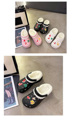 Women's Slippers Summer New Thick Soles Fashion Leather Shoes Flip Flops Women Clogs Winter Slippers Arch Support House Slippers Slip On Garden Shoes Warm Home Shoes Stevvex