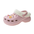 Women's Slippers Summer New Thick Soles Fashion Leather Shoes Flip Flops Women Clogs Winter Slippers Arch Support House Slippers Slip On Garden Shoes Warm Home Shoes Stevvex