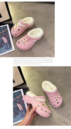 Women's Slippers Summer New Thick Soles Fashion Leather Shoes Flip Flops Women Clogs Winter Slippers Arch Support House Slippers Slip On Garden Shoes Warm Home Shoes Stevvex