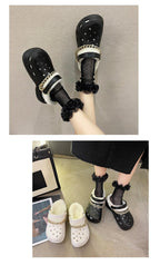 Women's Slippers Summer New Thick Soles Fashion Leather Shoes Flip Flops Women Clogs Winter Slippers Arch Support House Slippers Slip On Garden Shoes Warm Home Shoes Stevvex
