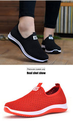 Women's Sneakers Espadrrilles Breathable Mesh Summer Shoes For Women Walking Solid Non Slip Casual Shoes Girls Tennis Slip On Sneakers Lightweight Comfortable Mesh Casual Sneakers Stevvex