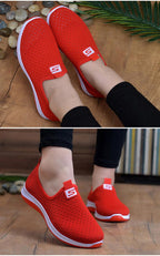 Women's Sneakers Espadrrilles Breathable Mesh Summer Shoes For Women Walking Solid Non Slip Casual Shoes Girls Tennis Slip On Sneakers Lightweight Comfortable Mesh Casual Sneakers Stevvex