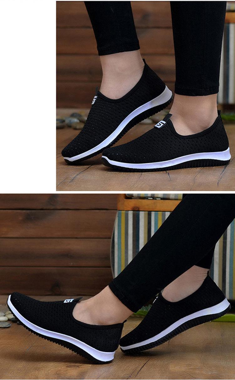 Women's Sneakers Espadrrilles Breathable Mesh Summer Shoes For Women Walking Solid Non Slip Casual Shoes Girls Tennis Slip On Sneakers Lightweight Comfortable Mesh Casual Sneakers Stevvex