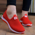 Women's Sneakers Espadrrilles Breathable Mesh Summer Shoes For Women Walking Solid Non Slip Casual Shoes Girls Tennis Slip On Sneakers Lightweight Comfortable Mesh Casual Sneakers Stevvex