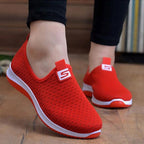 Women's Sneakers Espadrrilles Breathable Mesh Summer Shoes For Women Walking Solid Non Slip Casual Shoes Girls Tennis Slip On Sneakers Lightweight Comfortable Mesh Casual Sneakers Stevvex