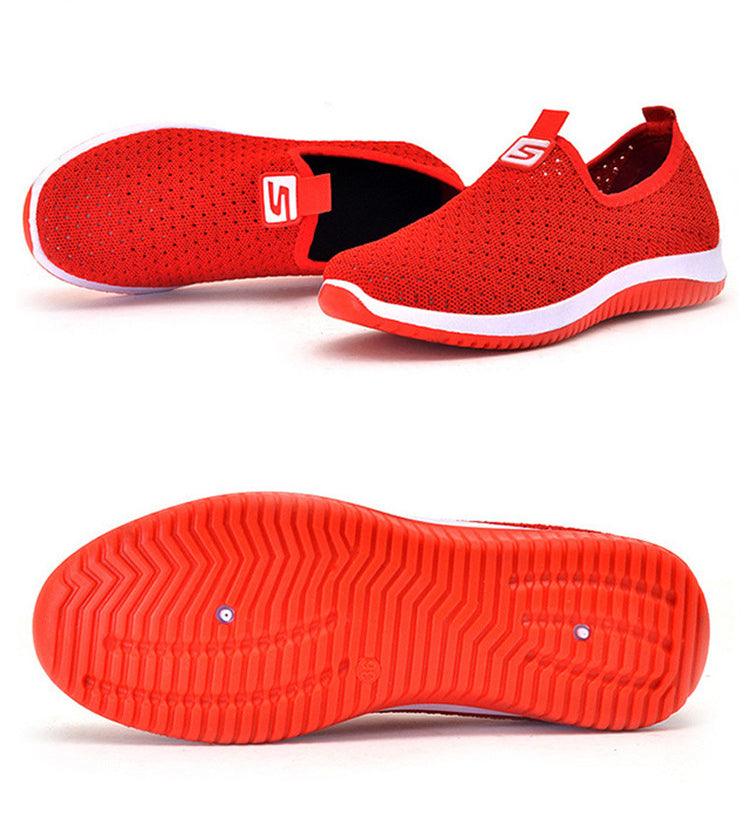 Women's Sneakers Espadrrilles Breathable Mesh Summer Shoes For Women Walking Solid Non Slip Casual Shoes Girls Tennis Slip On Sneakers Lightweight Comfortable Mesh Casual Sneakers Stevvex