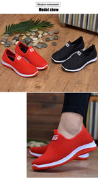 Women's Sneakers Espadrrilles Breathable Mesh Summer Shoes For Women Walking Solid Non Slip Casual Shoes Girls Tennis Slip On Sneakers Lightweight Comfortable Mesh Casual Sneakers Stevvex