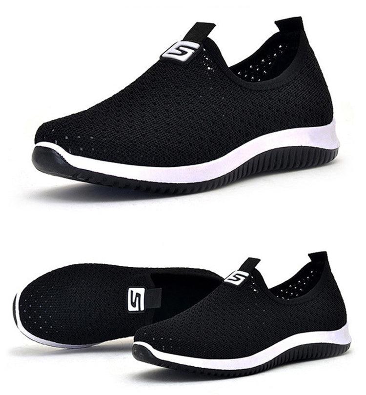 Women's Sneakers Espadrrilles Breathable Mesh Summer Shoes For Women Walking Solid Non Slip Casual Shoes Girls Tennis Slip On Sneakers Lightweight Comfortable Mesh Casual Sneakers Stevvex