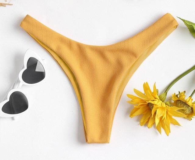 Women's Strapless Bowknot Split Bikini Swimsuit Swimming Suit For Women Women's Tie Knot Front Solid Color Bikini Set Swimsuit Bathing Suits High Cut Bikini Set Strapless Solid Color 2 Pieces Bathing Suit Stevvex