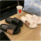 Women's Summer Flip Flops Slippers Soft Slides Cherry Home Bathroom Non Slip Casual Beach Quick Drying Slide Sandal With Thick Sole Non-Slip Soft Shower Open Toe Slippers Stevvex