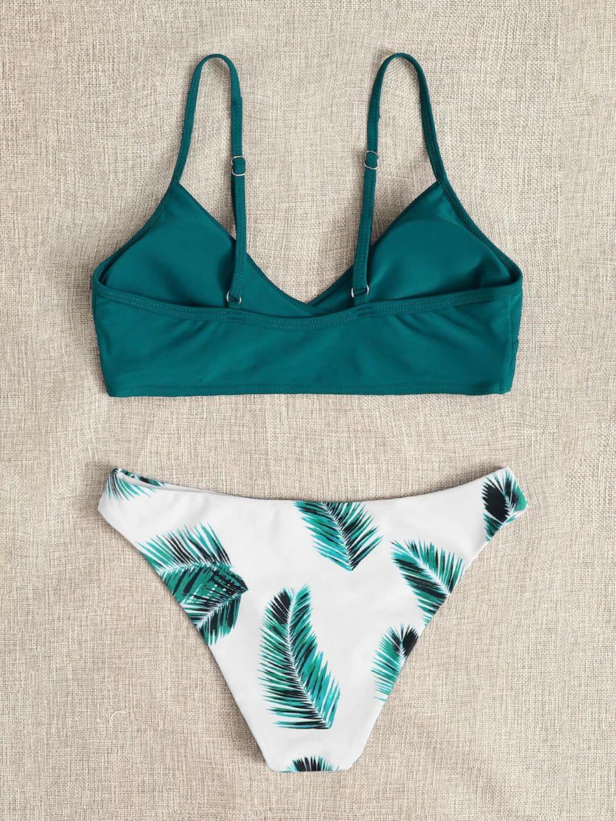 Women's Swimsuit Bikini Swimwear Floral Random Print Bikini Set Push-Up Bikinis Swim Suit Female Beachwear Swim Women Swimsuits Halter Push Up Bikini Two Piece Bathing Suits For Women Stevvex