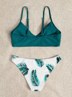 Women's Swimsuit Bikini Swimwear Floral Random Print Bikini Set Push-Up Bikinis Swim Suit Female Beachwear Swim Women Swimsuits Halter Push Up Bikini Two Piece Bathing Suits For Women Stevvex