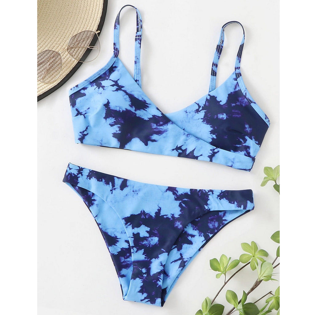 Women's Swimsuit Bikini Swimwear Floral Random Print Bikini Set Push-Up Bikinis Swim Suit Female Beachwear Swim Women Swimsuits Halter Push Up Bikini Two Piece Bathing Suits For Women Stevvex