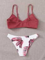 Women's Swimsuit Bikini Swimwear Floral Random Print Bikini Set Push-Up Bikinis Swim Suit Female Beachwear Swim Women Swimsuits Halter Push Up Bikini Two Piece Bathing Suits For Women Stevvex