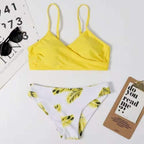 Women's Swimsuit Bikini Swimwear Floral Random Print Bikini Set Push-Up Bikinis Swim Suit Female Beachwear Swim Women Swimsuits Halter Push Up Bikini Two Piece Bathing Suits For Women Stevvex