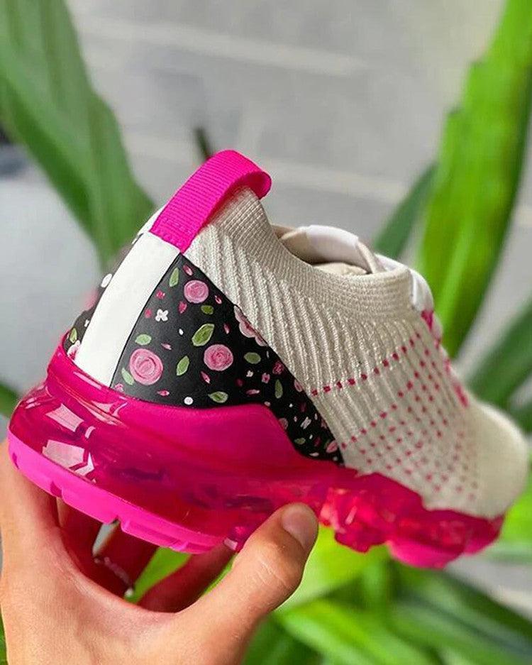 Women's Vulcanize Stylish Sneakers Fashionable Luxury Summer Air Cushion Sole Running Lightweight Mesh Tennis Sneaker Fashion Athletic Walking Shoes Elegant Design Stevvex