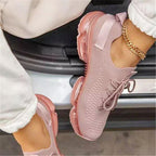 Women's Vulcanize Stylish Sneakers Fashionable Luxury Summer Air Cushion Sole Running Lightweight Mesh Tennis Sneaker Fashion Athletic Walking Shoes Elegant Design Stevvex