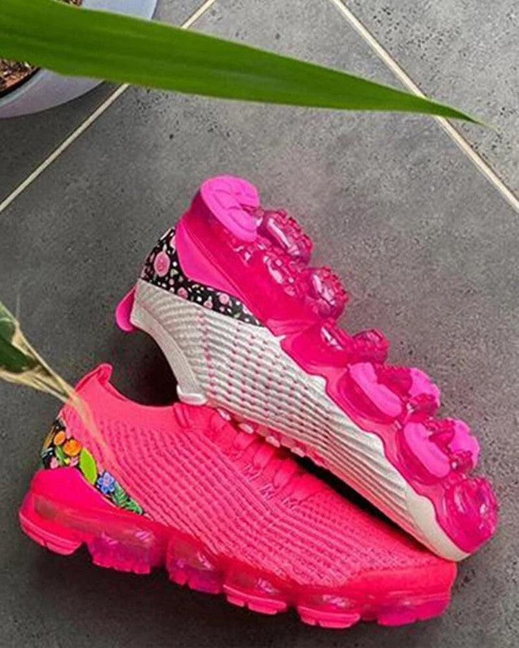 Women's Vulcanize Stylish Sneakers Fashionable Luxury Summer Air Cushion Sole Running Lightweight Mesh Tennis Sneaker Fashion Athletic Walking Shoes Elegant Design Stevvex