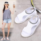 Women Sandals Breathable Comfort Walking Shoes Heels Summer Platform Sandal Casual Comfortable Sandals For Women Ankle Elastic Lightweight Soft Modern Beach Sandals Stevvex