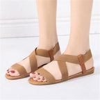 Women Sandals Breathable Comfort Walking Shoes Heels Summer Platform Sandal Casual Comfortable Sandals For Women Ankle Elastic Lightweight Soft Modern Beach Sandals Stevvex