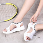 Women Sandals Breathable Comfort Walking Shoes Heels Summer Platform Sandal Casual Comfortable Sandals For Women Ankle Elastic Lightweight Soft Modern Beach Sandals Stevvex