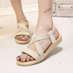 Women Sandals Breathable Comfort Walking Shoes Heels Summer Platform Sandal Casual Comfortable Sandals For Women Ankle Elastic Lightweight Soft Modern Beach Sandals Stevvex