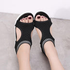 Women Sandals Breathable Comfort Walking Shoes Heels Summer Platform Sandal Casual Comfortable Sandals For Women Ankle Elastic Lightweight Soft Modern Beach Sandals Stevvex