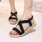 Women Sandals Breathable Comfort Walking Shoes Heels Summer Platform Sandal Casual Comfortable Sandals For Women Ankle Elastic Lightweight Soft Modern Beach Sandals Stevvex