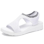 Women Sandals Breathable Comfort Walking Shoes Heels Summer Platform Sandal Casual Comfortable Sandals For Women Ankle Elastic Lightweight Soft Modern Beach Sandals Stevvex