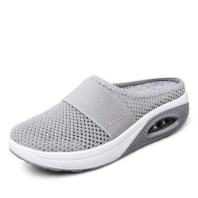 Women Sandals Fashion Platform Shoes Comfy Clogs Breathable Slippers Mesh Lightweight Footwear Air Cushion Platform Mesh Sneaker Sandals For Female Lightweight Beach Shoes Stevvex