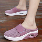 Women Sandals Fashion Platform Shoes Comfy Clogs Breathable Slippers Mesh Lightweight Footwear Air Cushion Platform Mesh Sneaker Sandals For Female Lightweight Beach Shoes Stevvex
