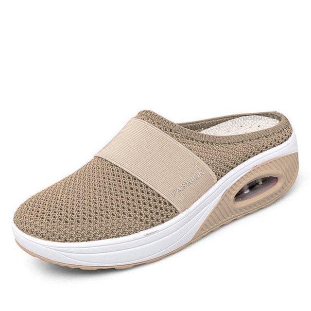 Women Sandals Fashion Platform Shoes Comfy Clogs Breathable Slippers Mesh Lightweight Footwear Air Cushion Platform Mesh Sneaker Sandals For Female Lightweight Beach Shoes Stevvex