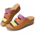 Women Sandals Fashion Shoes Summer Shoes With Heels Flip Flops Women Beach Casual Shoes Comfort Slip On Sandal Vintage Casual Summer Open Toe Low Heel Slipper Flat Shoes Stevvex