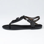 Women Sandals Flip Flops New Summer Fashion Beach Flower Breathable Non-Slip Flat Slides Casual Womens Flat Sandals T-strap Thong Summer Flip Flops Dressy Sandals Stevvex