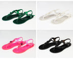 Women Sandals Flip Flops New Summer Fashion Beach Flower Breathable Non-Slip Flat Slides Casual Womens Flat Sandals T-strap Thong Summer Flip Flops Dressy Sandals Stevvex