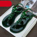 Women Sandals Flip Flops New Summer Fashion Beach Flower Breathable Non-Slip Flat Slides Casual Womens Flat Sandals T-strap Thong Summer Flip Flops Dressy Sandals Stevvex