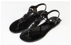 Women Sandals Flip Flops New Summer Fashion Beach Flower Breathable Non-Slip Flat Slides Casual Womens Flat Sandals T-strap Thong Summer Flip Flops Dressy Sandals Stevvex