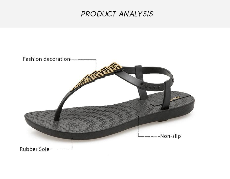 Women Sandals Flip Flops Summer Flat Shoes Woman Sandals Beach Flat Sandals T-Strap Sandals Strappy Flip Flop Sandal Flat Slide Casual Summer Beach Thong Slipper Stevvex