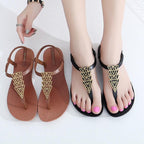 Women Sandals Flip Flops Summer Flat Shoes Woman Sandals Beach Flat Sandals T-Strap Sandals Strappy Flip Flop Sandal Flat Slide Casual Summer Beach Thong Slipper Stevvex