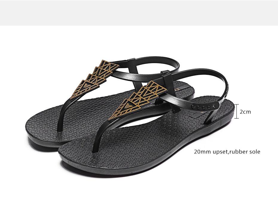 Women Sandals Flip Flops Summer Flat Shoes Woman Sandals Beach Flat Sandals T-Strap Sandals Strappy Flip Flop Sandal Flat Slide Casual Summer Beach Thong Slipper Stevvex