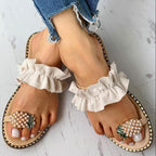 Women Sandals Slippers Flat Flip Flops String Bead Summer Fashion Woman Slides Elegant Pineapple Slides Flat Sandals Strappy Slides Sandals Open Toe Summer Beach Outdoor Shoes Stevvex