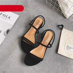 Women Sandals Summer Blue Shoes Flats Heel Flip Flip Flop Sandals Women Back Strap Flat Sandals Adjustable Casual Sandal With Open Toe Sandals Stevvex