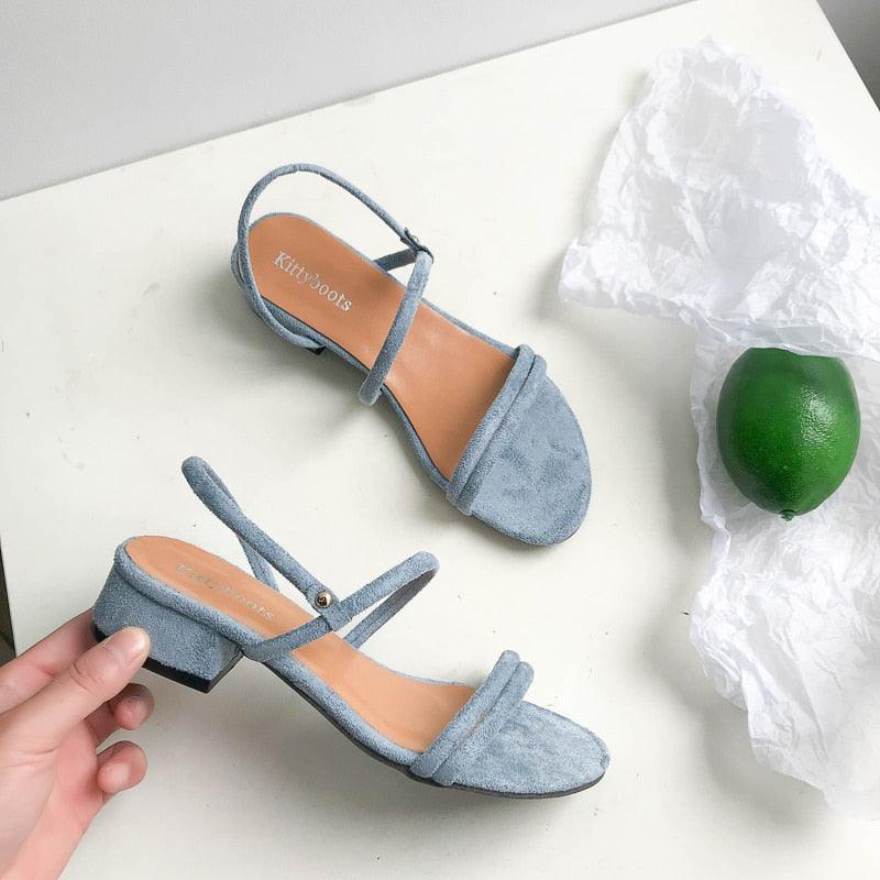 Women Sandals Summer Blue Shoes Flats Heel Flip Flip Flop Sandals Women Back Strap Flat Sandals Adjustable Casual Sandal With Open Toe Sandals Stevvex