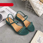 Women Sandals Summer Blue Shoes Flats Heel Flip Flip Flop Sandals Women Back Strap Flat Sandals Adjustable Casual Sandal With Open Toe Sandals Stevvex
