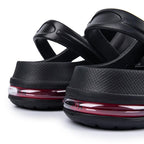Women Sandals Summer Hole Shoes Rubber Clogs Garden Shoes Black Beach Flat Sandals Garden Shoes Sandals Lightweight Slip On Classic Adjustable Outdoor Walking Clogs Stevvex