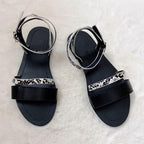 Women Sandals Summer Hollow Out Shoes Open Toe Beach Flats Ladies Footwear Strappy Flat Sandals Adjustable Casual Sandal With Open Toe Slingback Elegant Sandals Stevvex