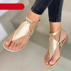Women Sandals Summer Outdoor Beach Flip-flop Sandals Solid Fashion Sandals Flats Casual Shoes Black Summer Flat Sandals Stylish Flip Flop Comfortable Color Matching Sandals Flat Non-Slip Open-Toe Casual Beach Sandals Stevvex