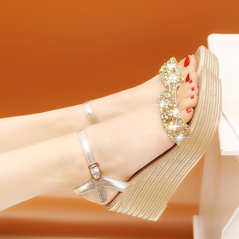 Women Sandals Summer Platform Sandals Buckle Strap Peep Toe Thick Bottom Modern Espadrille Sandals Platform Cross Buckle Strap Slingback Summer Open Toe Shoes Stevvex
