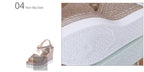 Women Sandals Summer Platform Sandals Buckle Strap Peep Toe Thick Bottom Modern Espadrille Sandals Platform Cross Buckle Strap Slingback Summer Open Toe Shoes Stevvex
